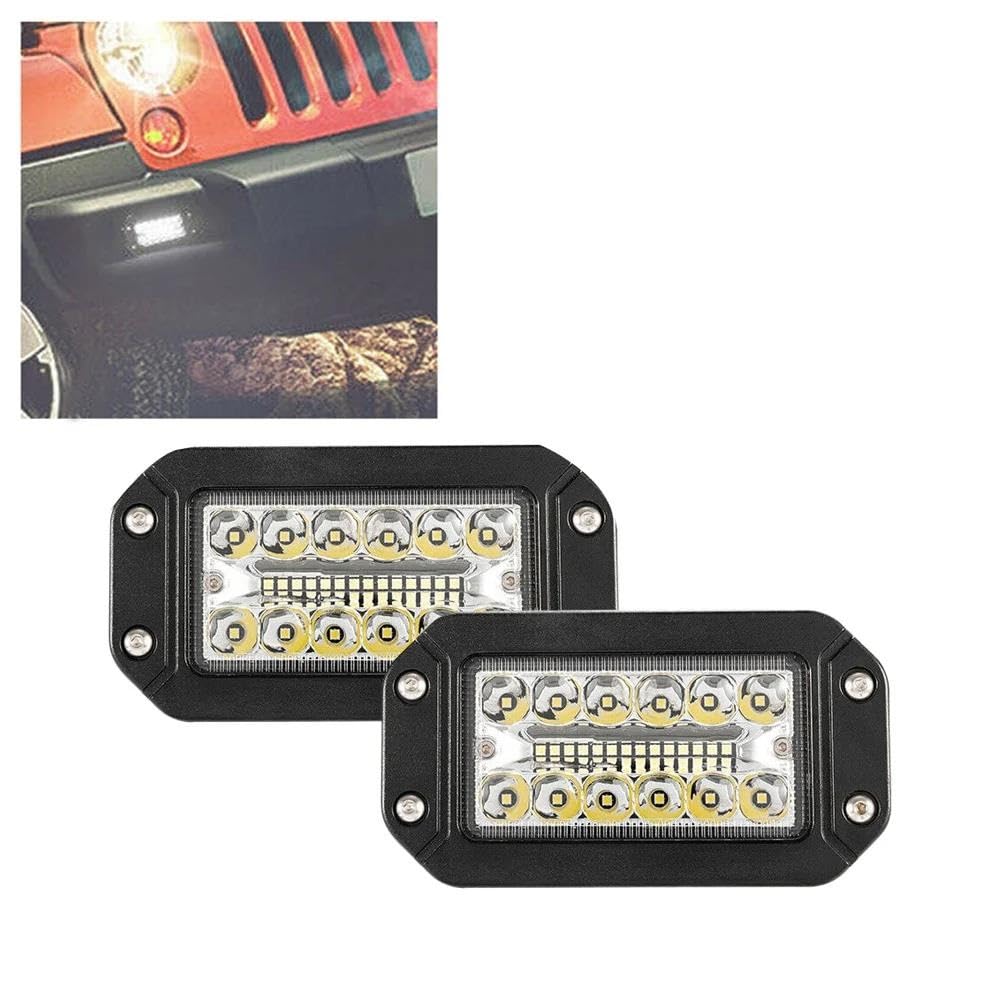 Feux Avants Auto Phares Avant Phares De Voiture Encastrés Lampe Travail 26 LED Projecteur Super Lumineux 2 Pièces 12V 6 Pouces