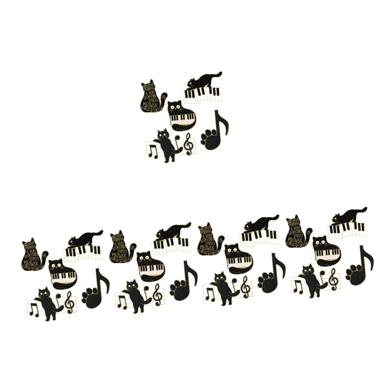 SHERCHPRY 25 Pz Spilla con nota musicale di gatto borsa posteriore per donna arredamento musicale spille da donna zaino perno zaini spilla animale lega decorare distintivo spillo bambino