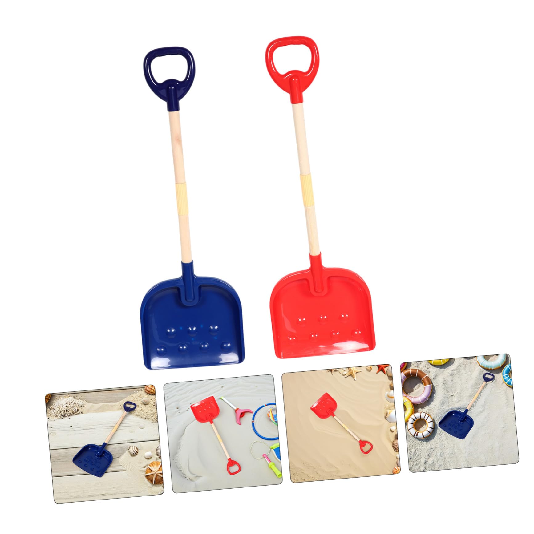 Juego de 2 Palas de Nieve Infantiles de Plástico para Arena y Nieve