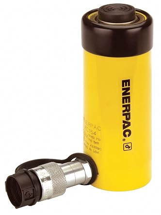 Enerpac RC-154 Single-Acting Alloy Steel Hydraulic Cylinder with 15 Ton Capacity, Single Port, 4" Stroke
