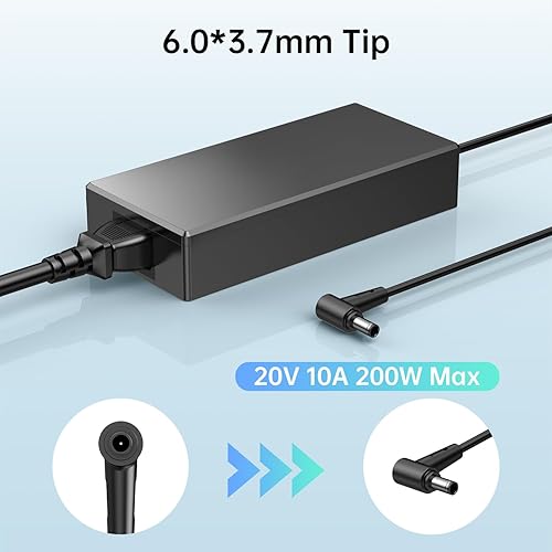 Miniatura 2 de Cargador de 20V 10A 200W para Asus Rog Zephyrus G15 GA503Q, G14 GA401, Tuf A15 A17 F15 F17, Strix G15 G17 (2021-2022), adaptador de CA ADP-200JB D
