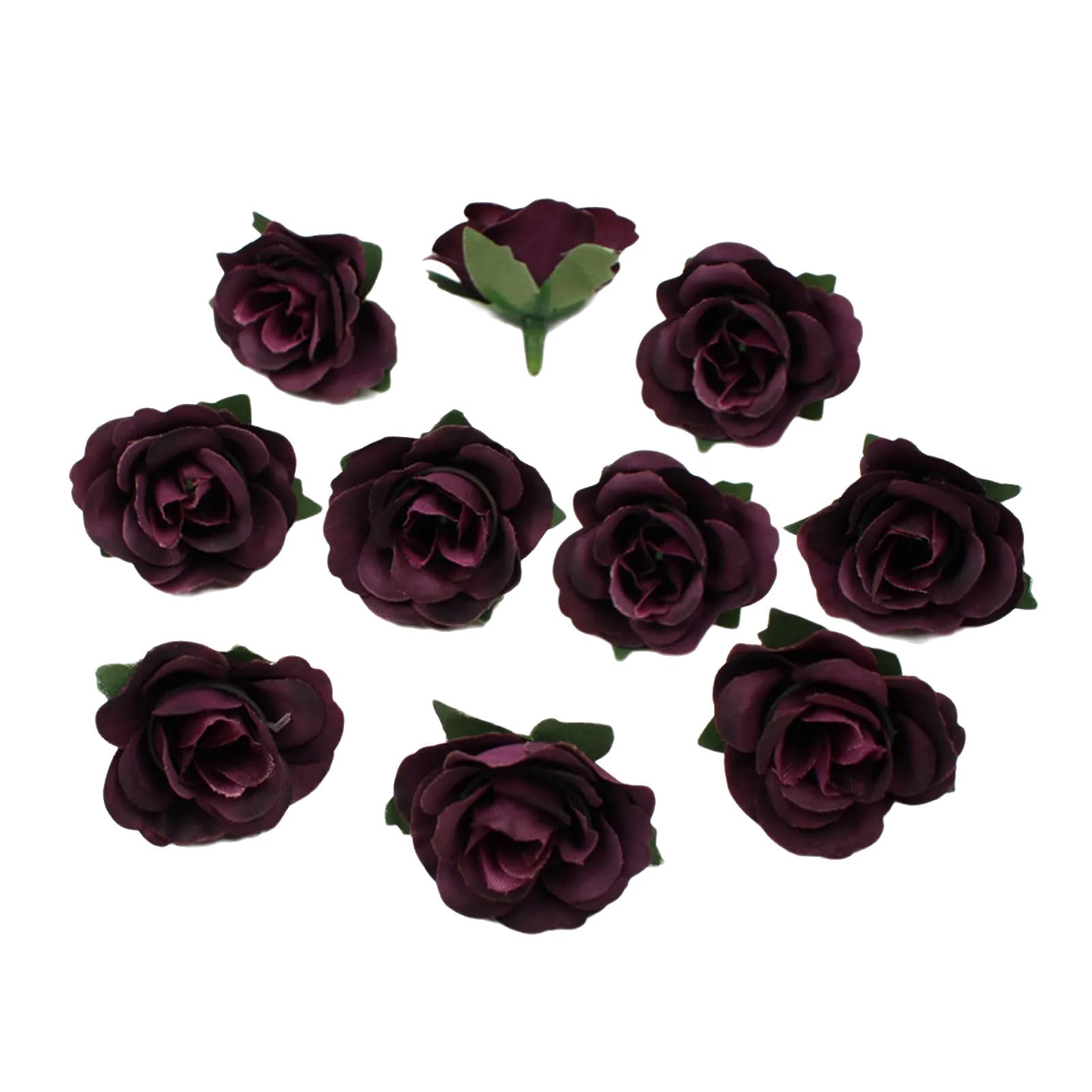 NEWFT Handmade Realistic Fabric Rose Heads Sturdy Decorative Flowers For Centerpieces Wreaths Crafting Projects