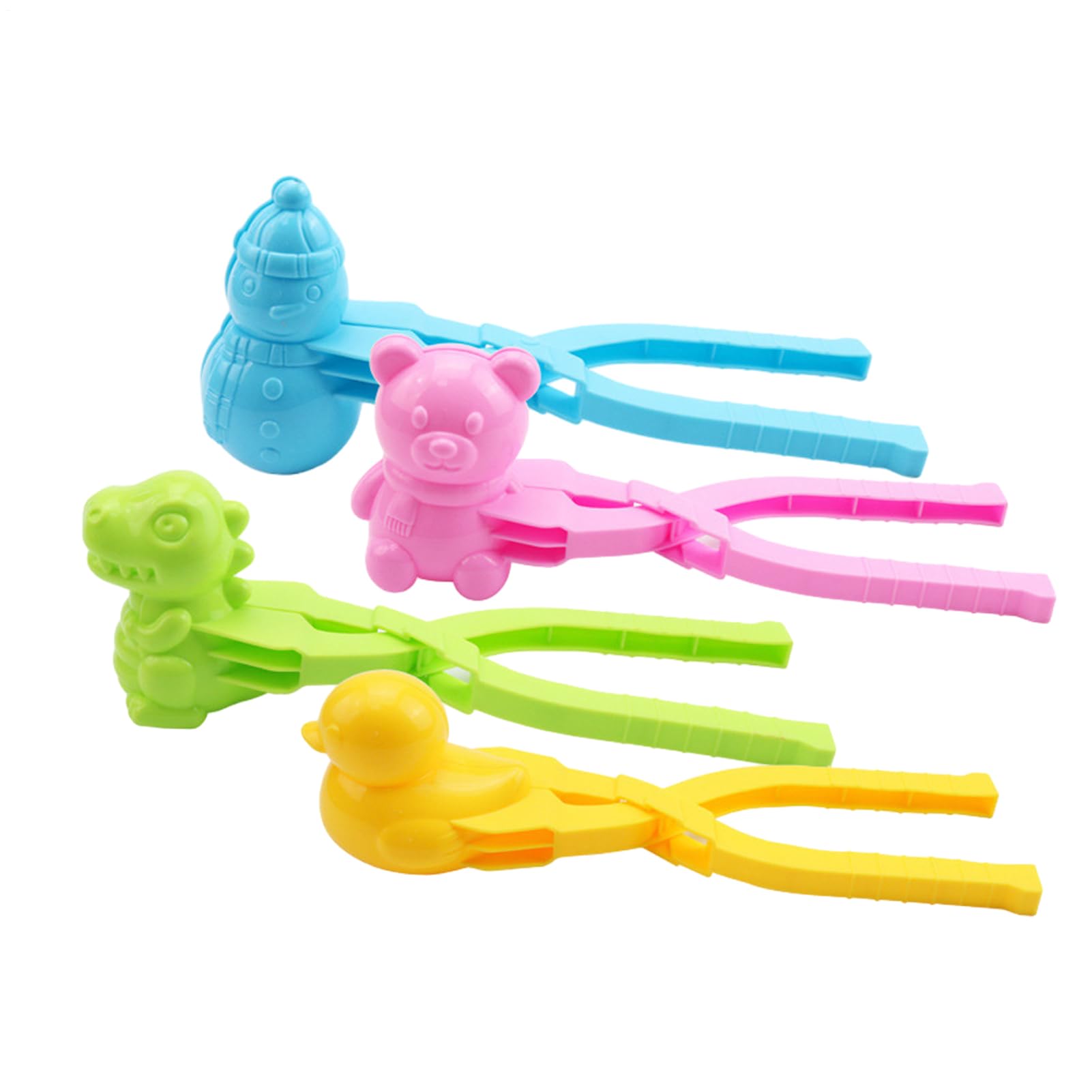 Rice Duck Mould, 4pcs Snow Duck Maker, Balls Maker, Snowballs, 4pcs Makers Shapes For Kids Winter Outdoor Beach Toy With Balls Launcher, Animal Sand Moulds For Kids