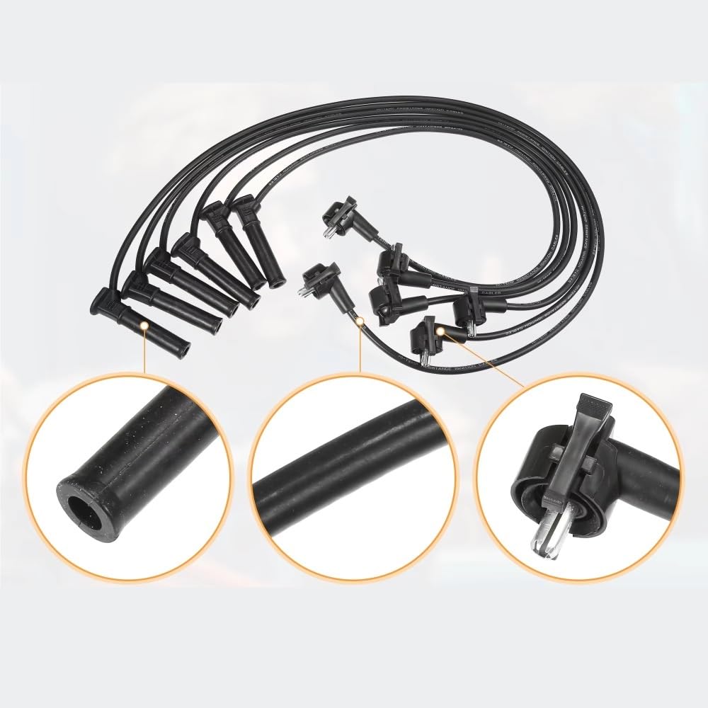 Cables de bujía compatibles con Mustang V6 4.0L 2005 2006 2007 2008 2009 2010 5U3Z12259AA Cable de bujía Cable de Bobina de Encendido