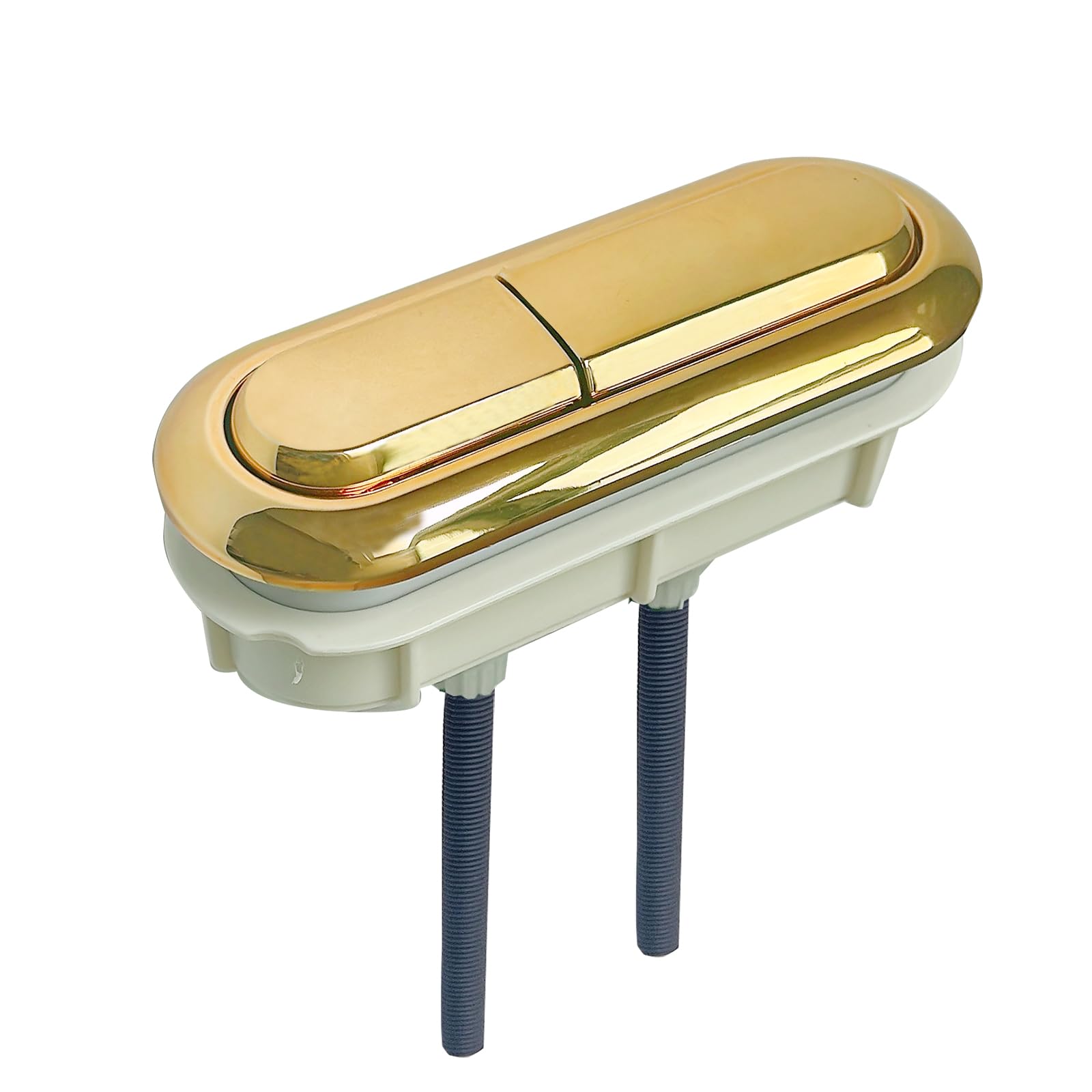 WinZo Golden Oval Toilet Button for Dual Flush Tank Valve