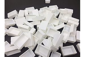 White Plastic Empty Watercolor Paint Pans: 48 Essential Art Supplies