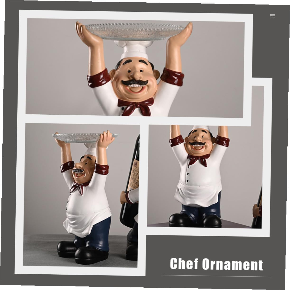 ABOOFAN 1 Pc Artigianato in Resina Display Portachiavi Per Ingresso Arredamento Ornamento Da Chef Espositore Decorazione Della Tavola Di Nozze Camera Decorazioni Per La Tavola Casa