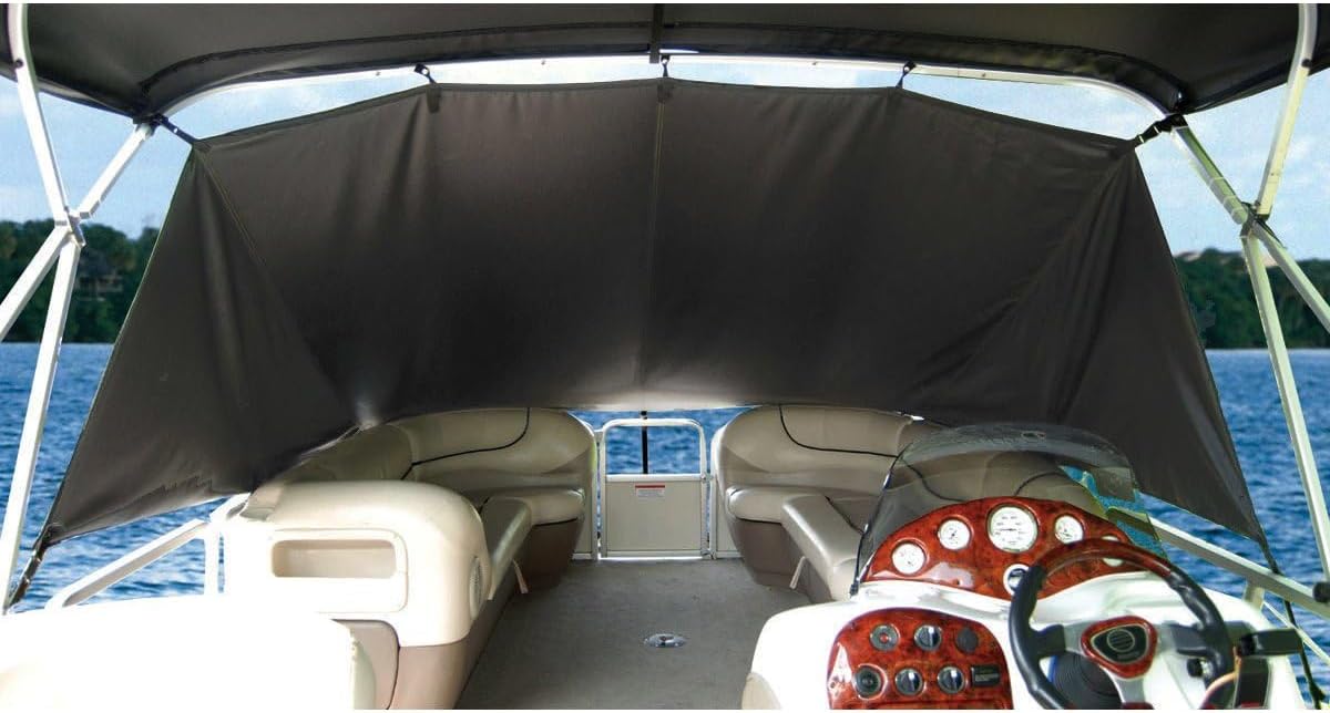 TAYLOR MADE PRODUCTS Pontoon Playpen Shade, Black (11'L x 8'W)