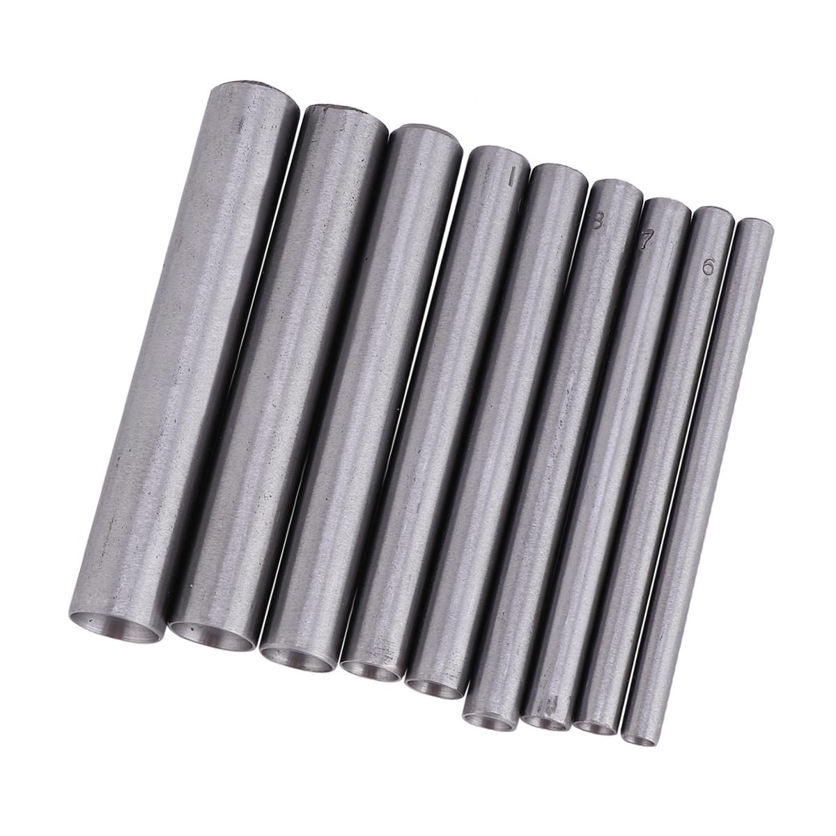 Jeu de Poinçons Creux Outil Artisanal Précis Coupe Nette en Acier Inoxydable 9pcs pour Cuir et Joints pour Paquet en Toile et Ceintures