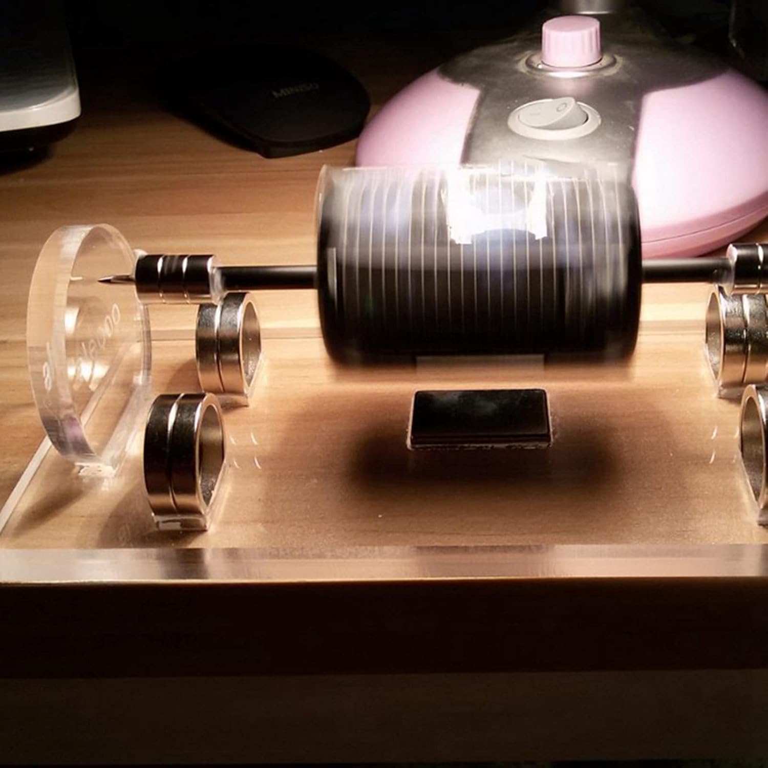 CcacHe Solar Magnetic Levitation Model Levitating Mendocino Motor Physics Education Model kit (Small Fan)