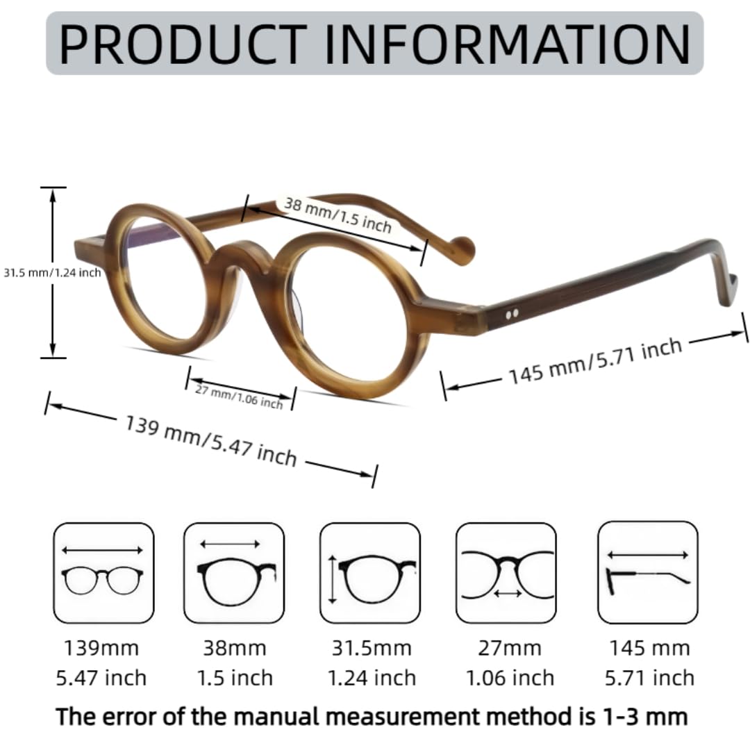 Gafas de sol retro con montura redonda pequeña, monturas de acetato retro, estilo decorativo y a la moda.