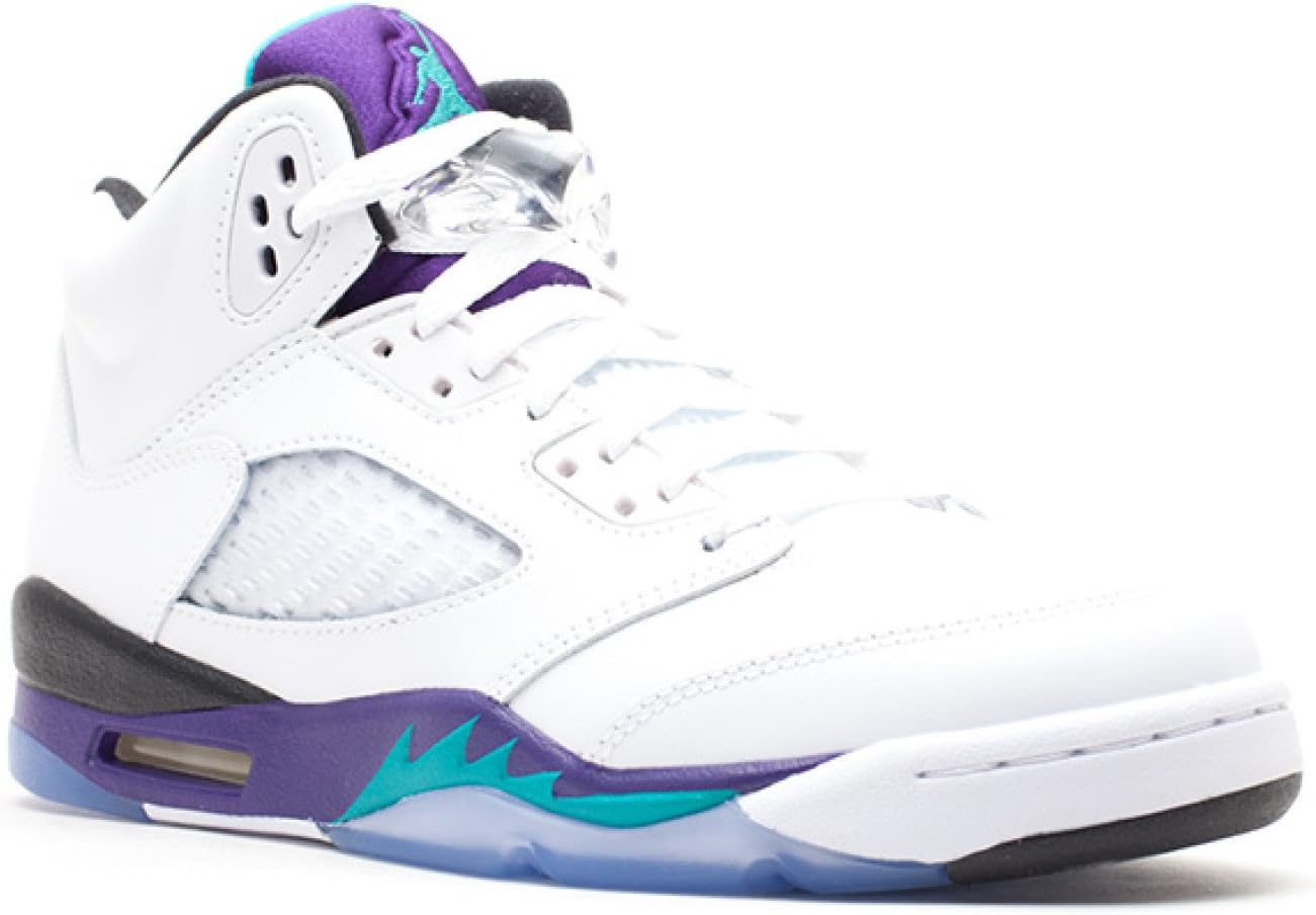 5 Retro (GS) Grapes (White/New Emerald-GRP Ice-Blk) (5Y GS)