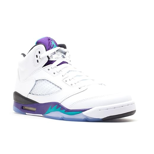 AIR JORDAN 5 Retro (GS) Grapes (White/New Emerald-GRP Ice-Blk) (5Y GS)