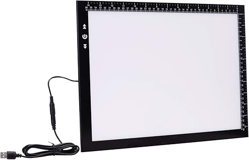 Miniatura 19 de HSK A1 62 * 88CM Artista Caja de Luz Pad Marco de Aluminio Super Delgado 0.260 in Bloqueo/Desbloqueo Botón de atenuación 20W LED súper brillante