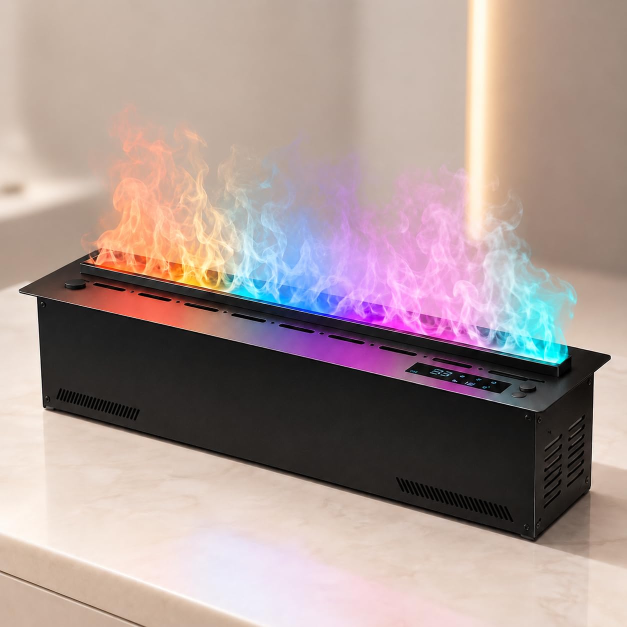 Umidificatore Camino Moderno a Vapore Acqueo da Incasso 120cm