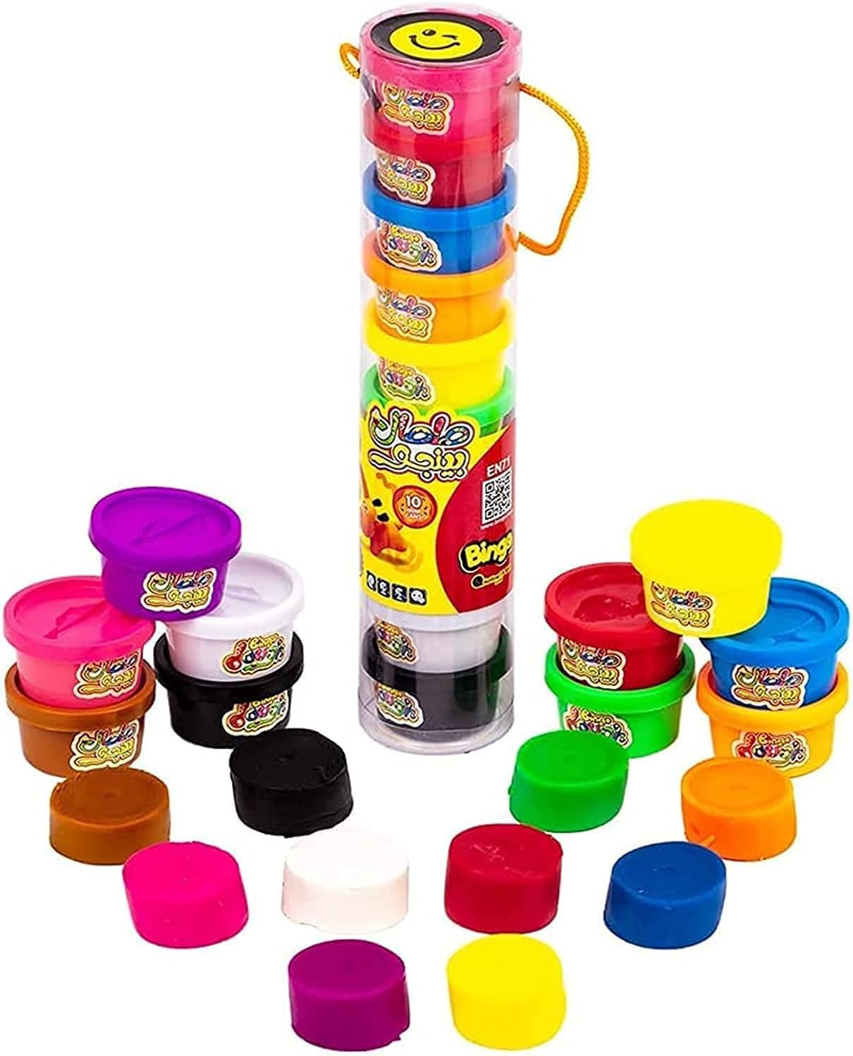 bingo Bingo Dough 10 Mini Can Brand Name: Bingo | Age Range Description: Kid | Theme: creativity | Color: Multicolor | Number of Players: 1 | Educational Objective: Hand Eye Coordination, Motor Skill