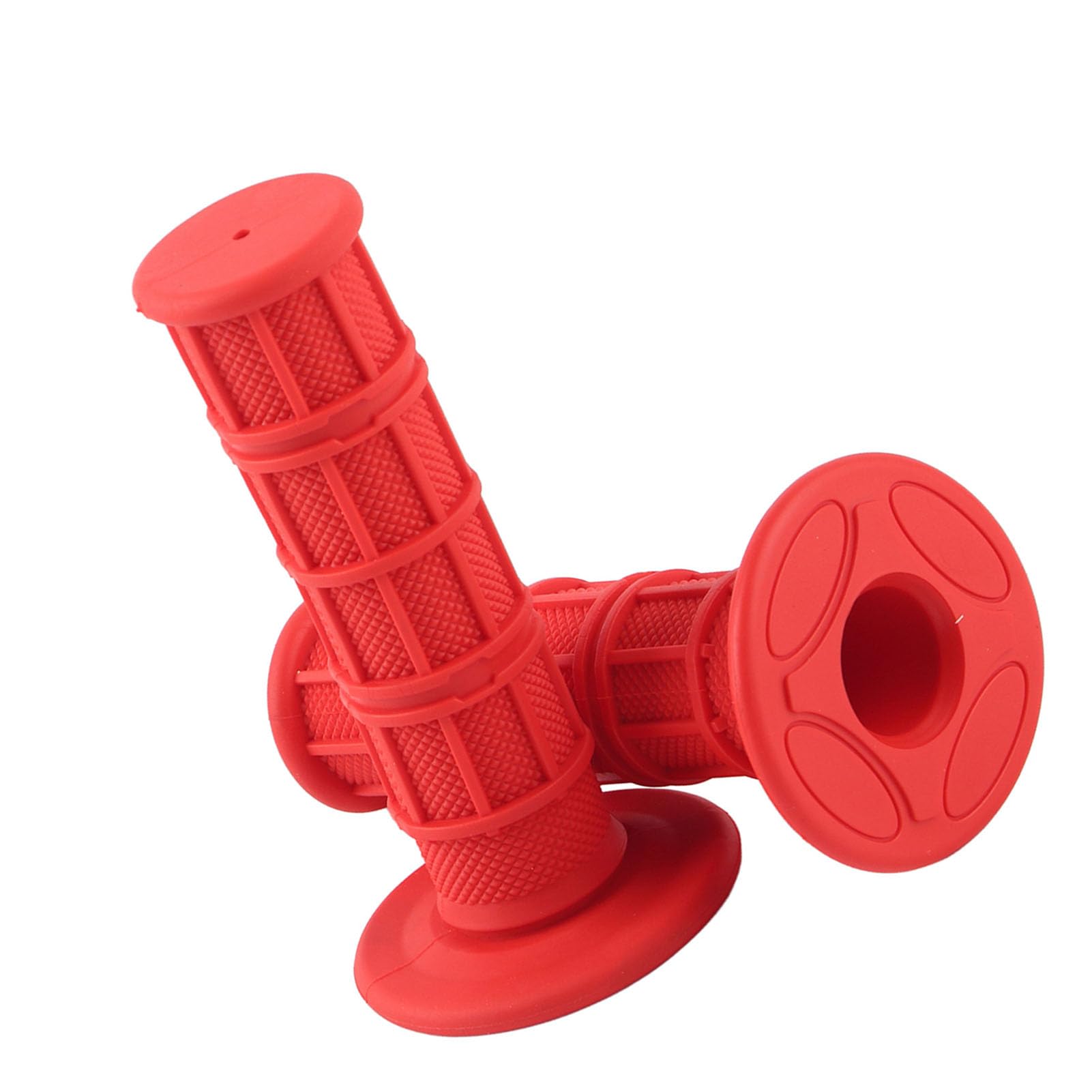 Uchwyty na kierownicę motocykla, 1 para 22 mm, 7/8 cala, uniwersalne gumowe uchwyty do motocykla, antypoślizgowe uchwyty na kierownicę (czerwony) poigne motocross atv grips red atv h