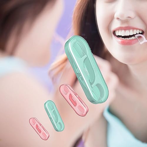 Miniatura 5 de Palillos de dientes profesionales de alta dureza, palillos de hilo dental con 120 púas de hilo dental con 12 estuches de almacenamiento, hilo dental