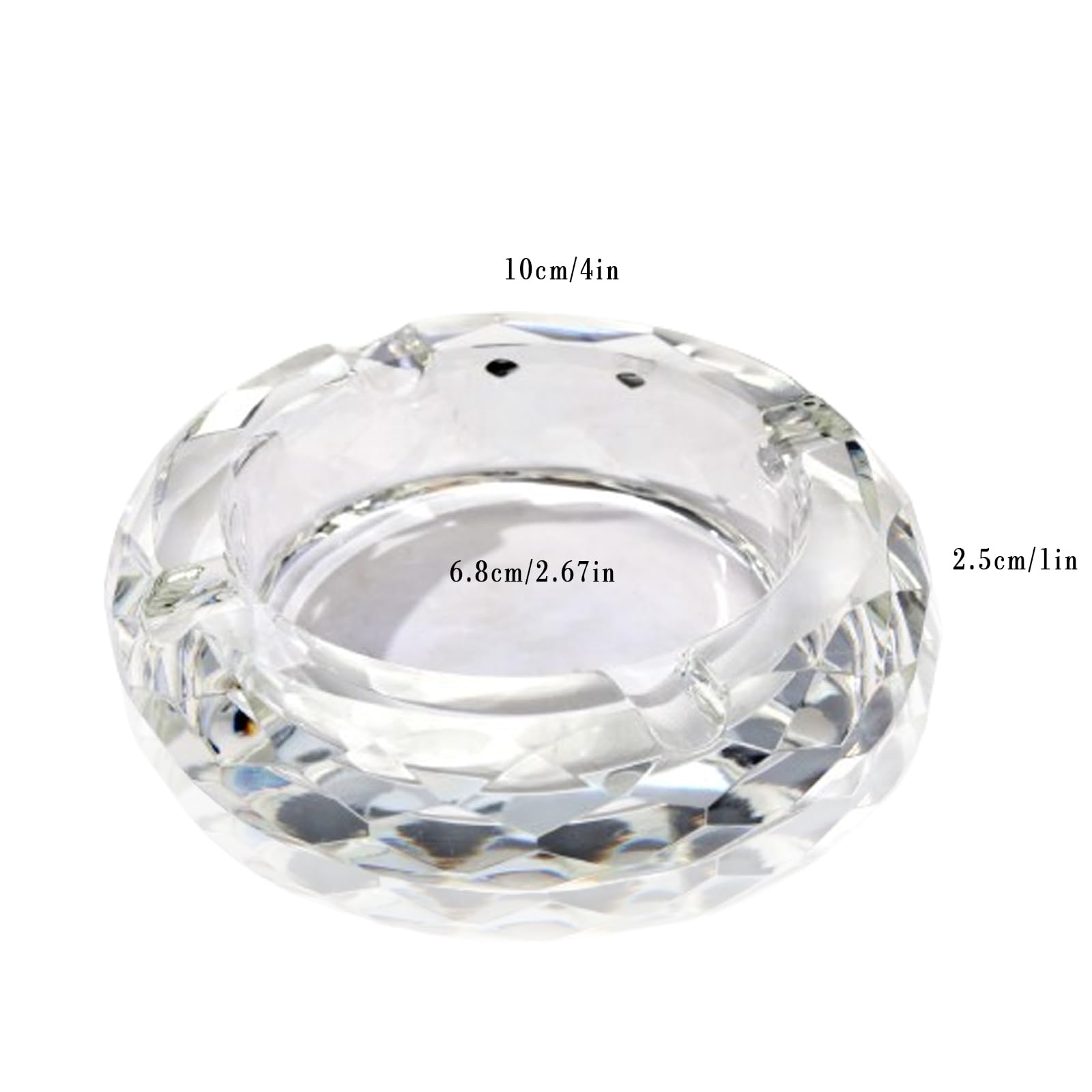 Cendrier En Verre Cristal Forme étoile Anis - Design Diamant, 4 Rainures - Pour Bureau, Maison, Extérieur - Cadeau Fumeur