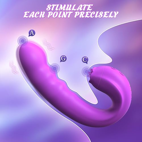 Miniatura 2 de Vibrador giratorio de punto G para lamer el clítoris, consolador de lengua de clítoris 3 en 1, estimulador vibratorio vaginal con 10 modos,