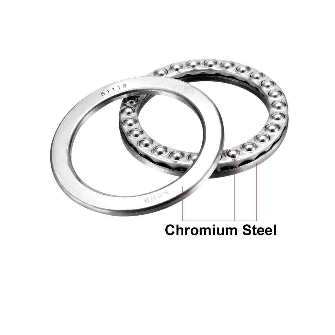 Sourcing Map 51207 Roulements à Billes De Butée 35 Mm X 62 Mm X 18 Mm Acier Au Chrome ABEC3 Rouleau à Une Rangée