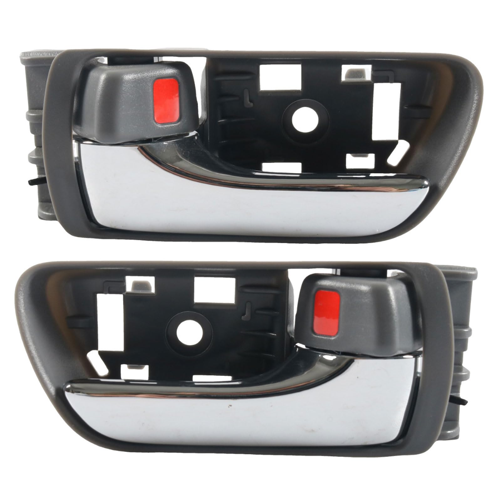 Hsioluted 1 Pair Of Handles Car Interior Door Handles With Button Abs Inner Door Pull Handle 69206-Ae010 69205-Ae010 For Vehicle Abs Car Handle