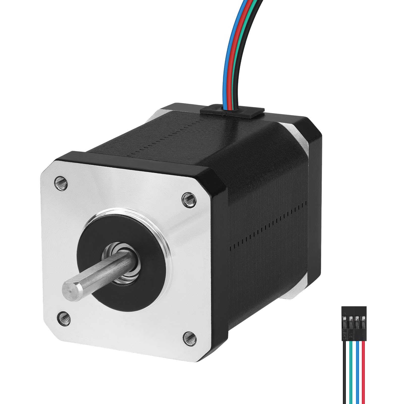 Nema 17 Stepper Motor 2 Phase 1.8‌°‌ 0.84Nm(118.95oz·in) High Torque Bipolar 60mm 2.3A 1.5Ω 4-Wire Shaft 24mm φ5mm 42 Stepper Motor Cable 1M for 3D Printer DIY Robot CNC Machine-image-9