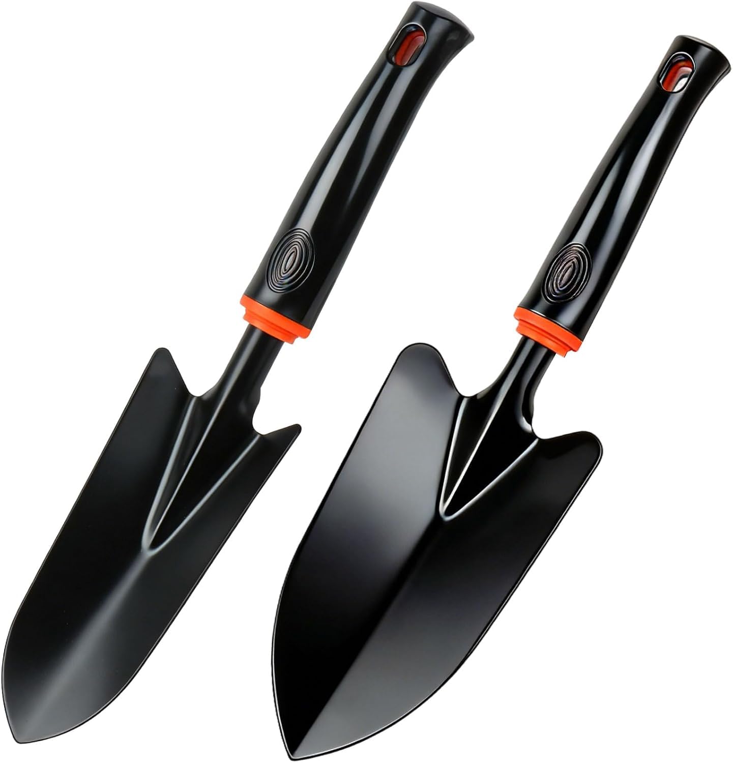 Garden Trowel Black Wide Hand Shovel (31 x 8.5cm) and Narrow Planting Trowel (31 x 6 cm), Small Garden Shovel, Multifunctional Shovels Set for Planting Transplanting Weeding Digging - 2PCS