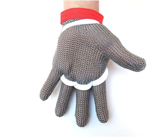 Miniatura 3 de inf-way 304L guante de Malla de Acero Inoxidable Cepillado resistente a cortes, Guante de Cocina Carnicero Seguridad de trabajo 1 unidad.