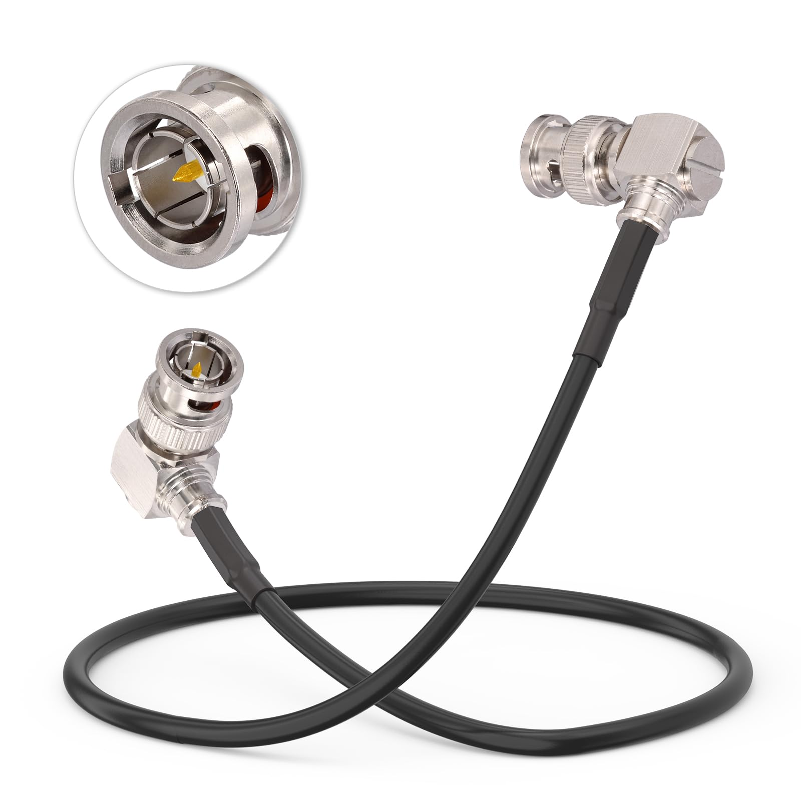 Superbat Kabel 3G 6G HD SDI BNC (Belden 1855A) 24 cale (60 cm) - obsługuje HD-SDI/3G-SDI/4K VCR SDI, precyzyjny kabel wideo