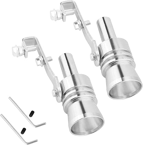 ZBGUN Simulador de silbato de turbina de automóvil, 2 piezas, sonda de sonido de tubo de escape de 4.05 x 0.9 pulgadas, accesorio universal de