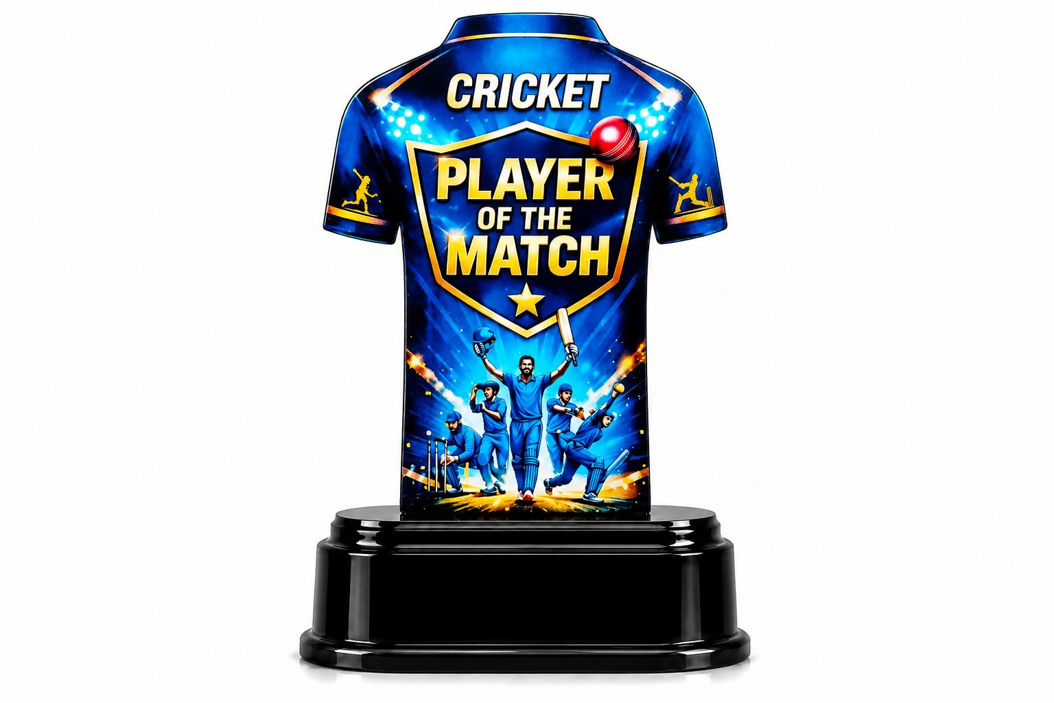 M.F.H Cricket Player of The Match Trophy Award – Premium Cricket Jersey Style Trophy for Tournament Winners, Best Player Award, Cricket Championship Prize-picture-10