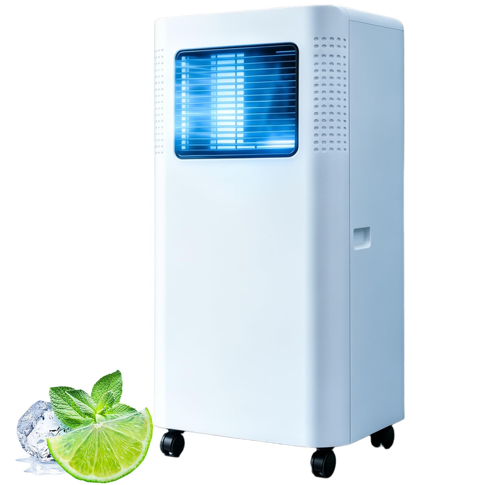 Condizionatore Portatile 8000 BTU, Climatizzatore Portatile Silenzioso 3 in 1 con Deumidificatore e Ventilatore - Display LED, Timer 24H, Telecomando e Kit Finestra per Casa e Camera da Letto