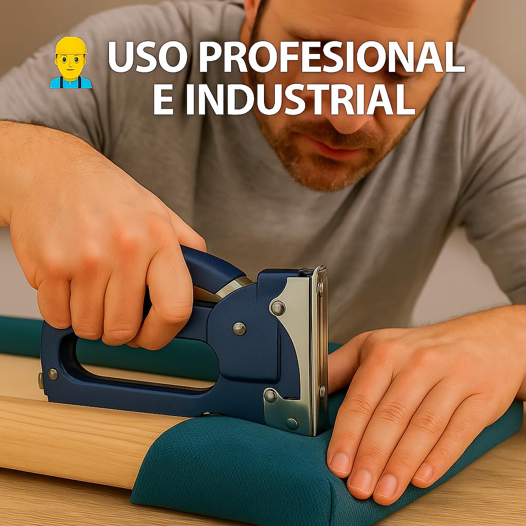 Grapadora Tapicero Manual Profesional de Acero para Grapas 4–14 mm – Grapadora de Mano Reforzada para Tapicería, Madera, Tela, Decoración, Bricolaje y Taller – Mango Ergonómico + 30 Grapas Incluidas