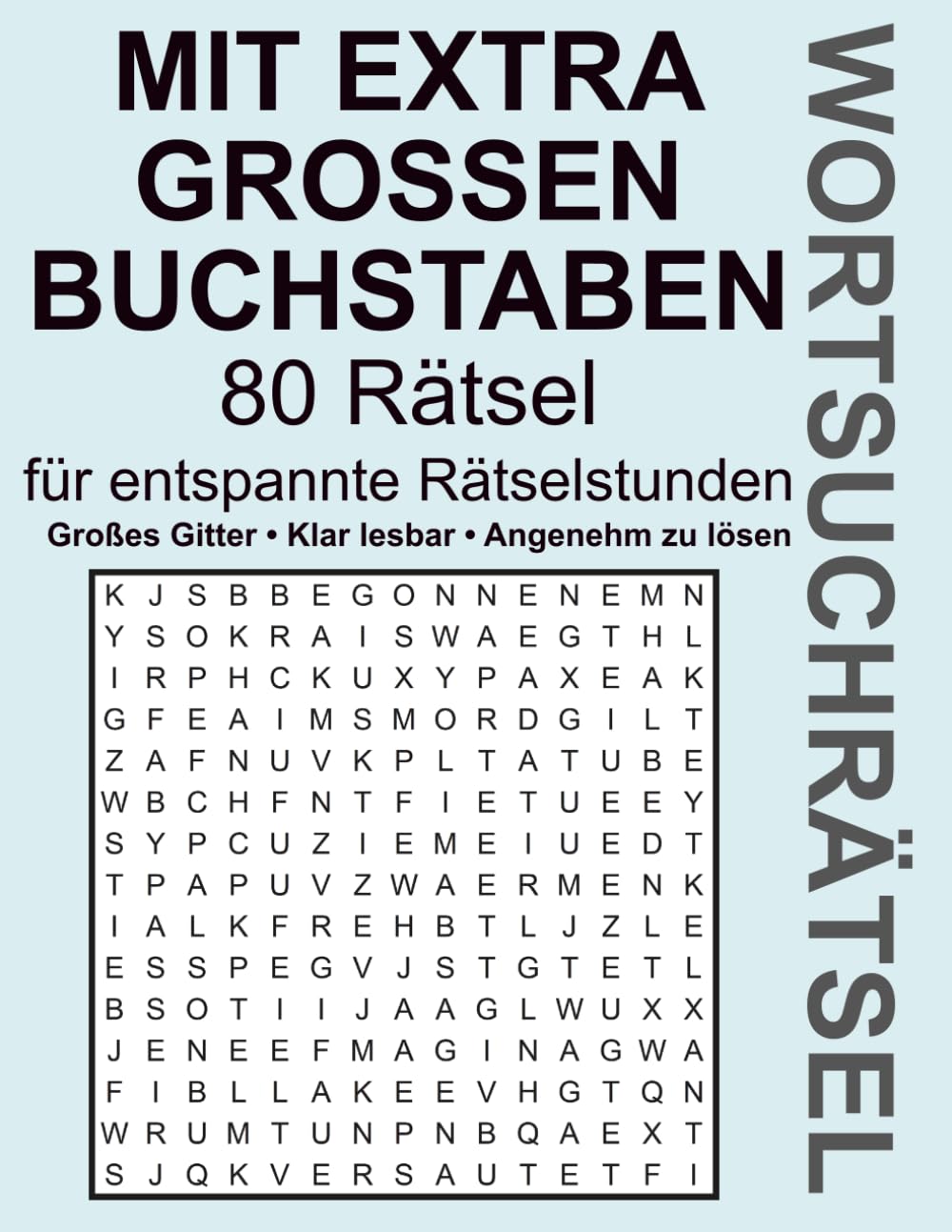 Wortsuchrätsel: mit extra Großen Buchstaben