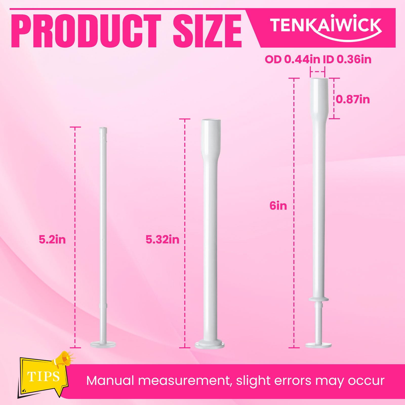 TENKAIWICK 100 Pack Disposable Vaginal Suppository Applicator for Women, Vaginal Applicator fits Size 0/00 Cap-Sules and Most Pills, Tablet Suppositories, Individually Wrapped
