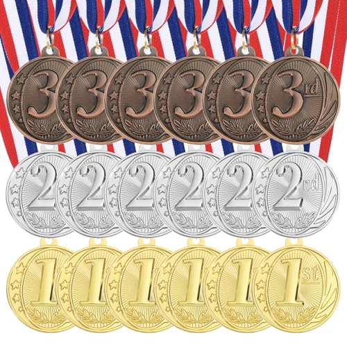 Médailles de récompense en métal lot de 18 pour jeux et compétitions