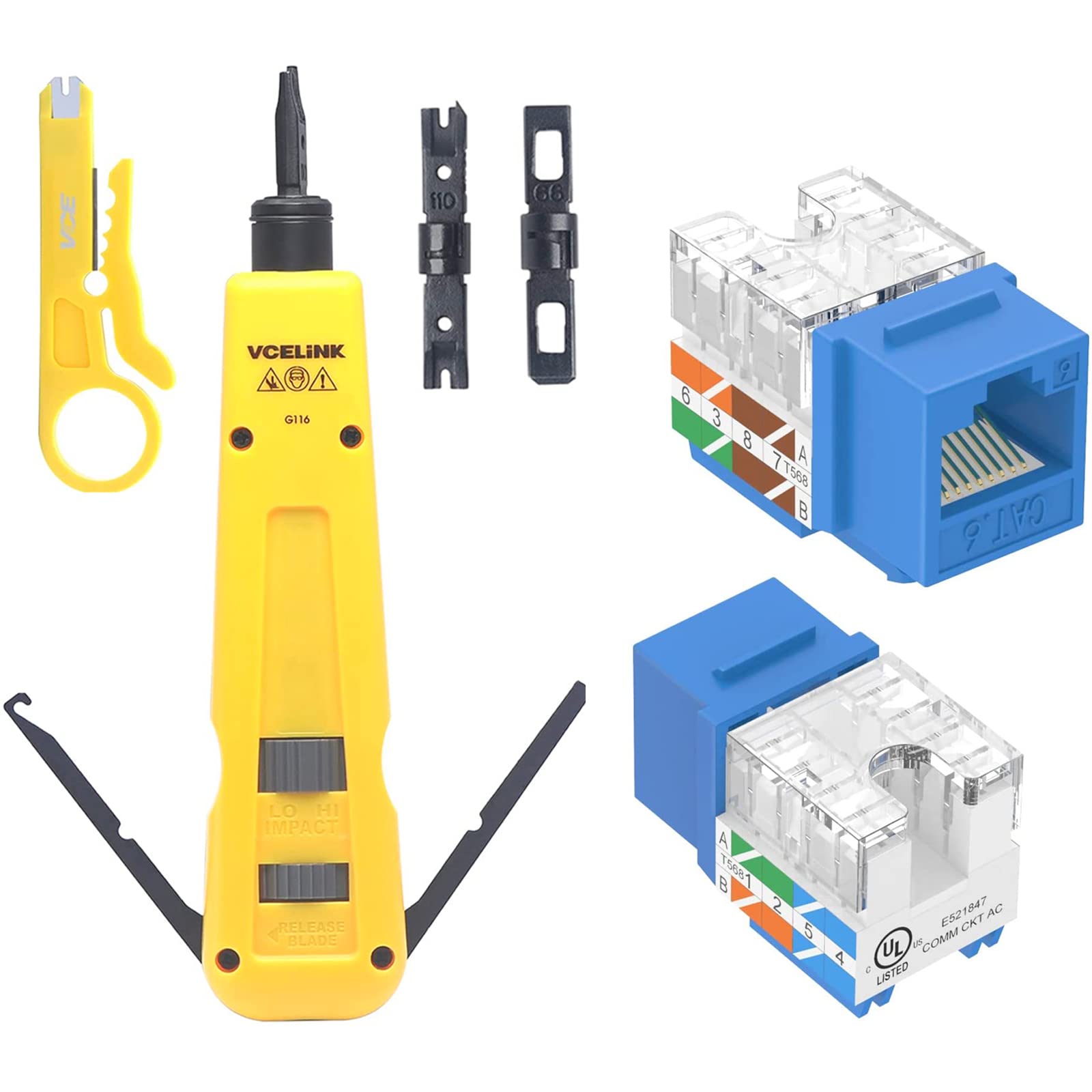 ギブソン　ハードウェアー Amazon.com: VCE UL Listed 10Gbps Cat6 Keystone Jack Insert