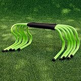 jyxlj agility hurdles speed ​​training ostacoli per il calcio/basket fast footwork agility trapani per bambini o adulti 5 pezzi 23cm,green