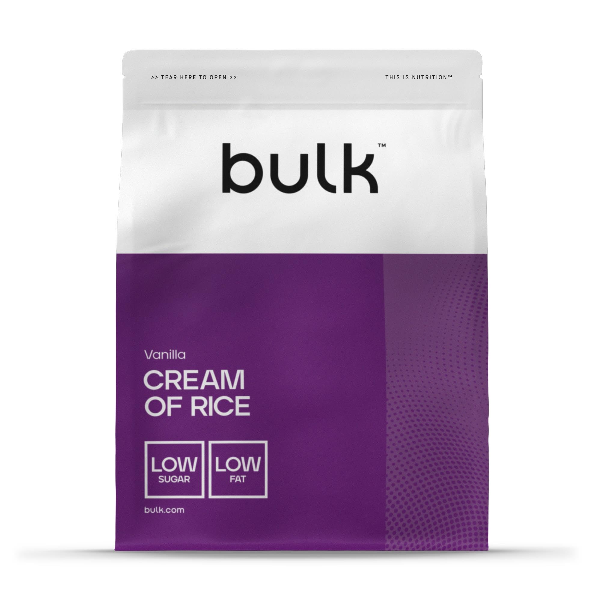 Bulk Cream of Rice, Carbohydrate Powder, Vanilla, 1 kg, 20 Servings, Packaging May Vary