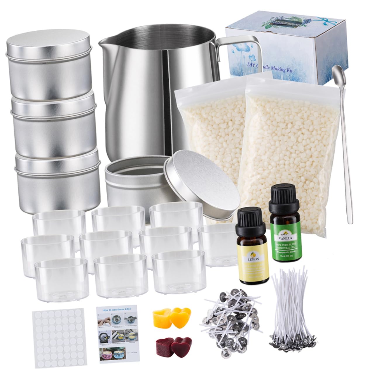 jojofuny Kit para Hacer Velas Aromáticas Diy, Juego 1, Manualidades
