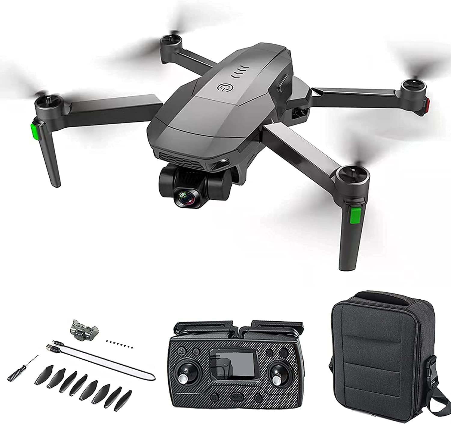 DEEVS 4K 3-Axis Wifi GPS Drone Self-Stabilization Gimbal Camera, GPS 5G WiFi Aerial Photography with Brushless Motor, Long Endurance/Batterix1/a for Adults/Kids