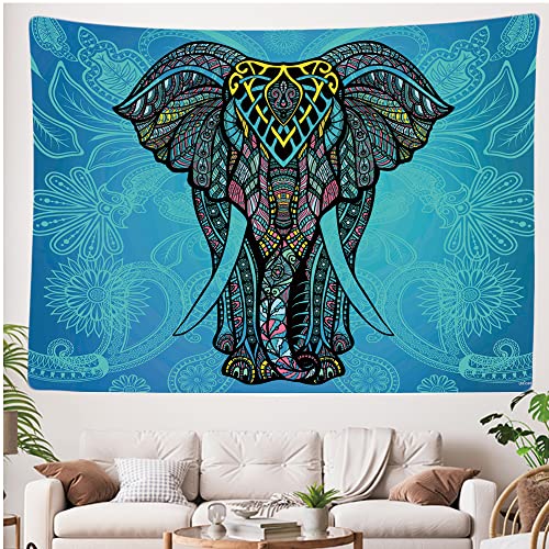Ulticool - Elefant Bohemian Hippie Ibiza Style - Wandteppich - 200x150 cm - Poster - Verzierung - Hippie Zubehör - Dekoration - Tuch - Malerei - Raumteiler Vorhang für Bett, Wand oder Decke