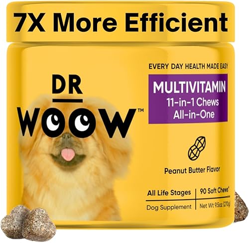 Multivitaminas para perros – Vitaminas diarias para perros | Salud inmune intestinal, apoyo ocular del corazón articular | Suplementos para perros