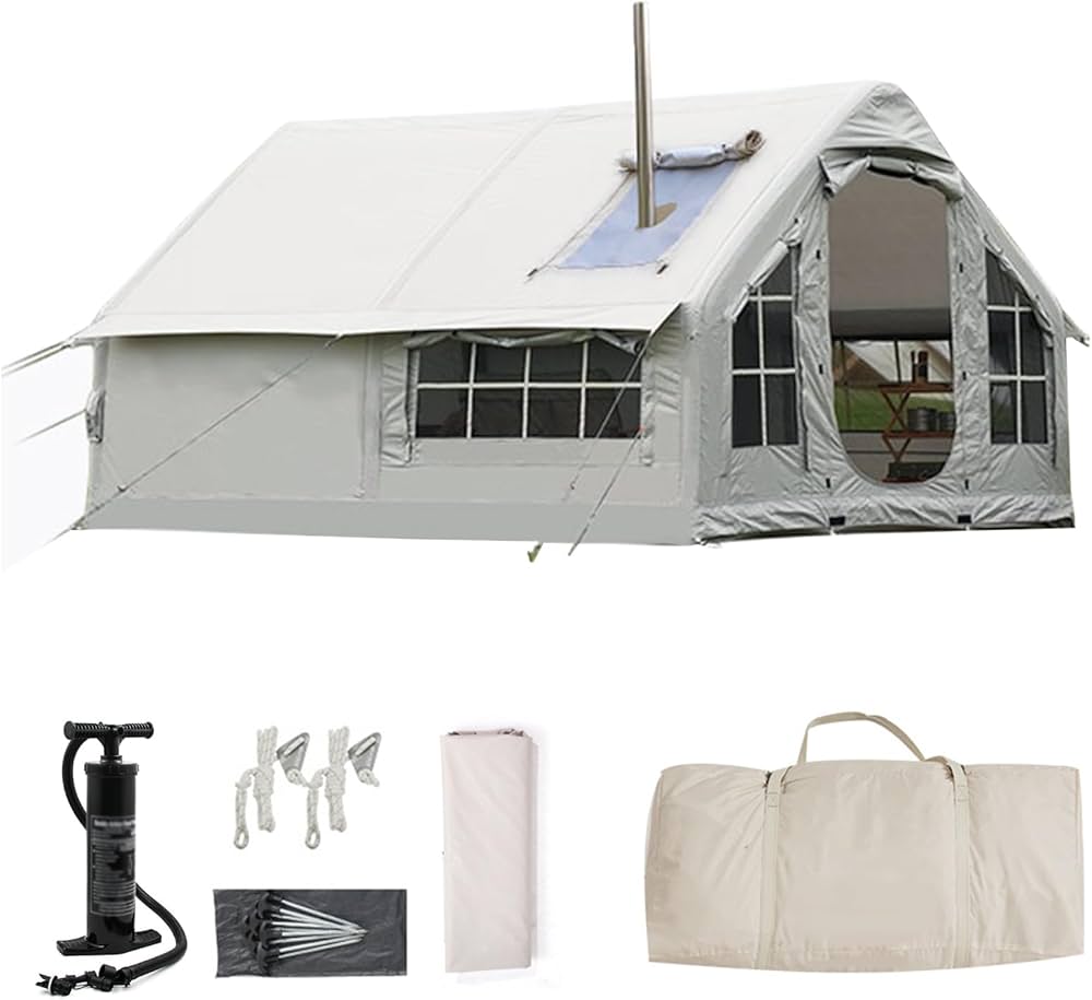 Amazon.co.jp: ポンプ付きキャンプ用インフレータブルテント 4～8人用