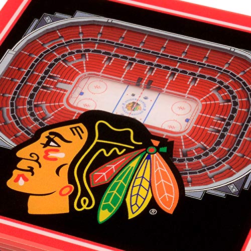 YouTheFan NHL Vegas Golden Knights 3D-Stadion-Views Untersetzer, 10,2 x 10,2 cm – Ansicht 3