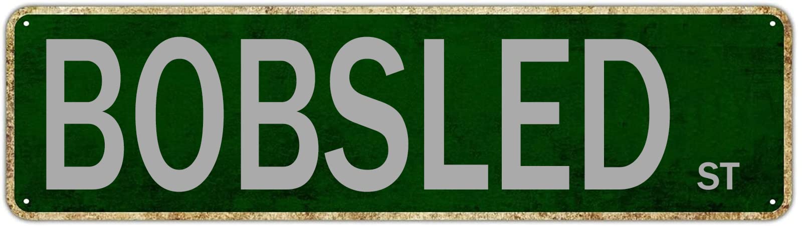 Bobsled St Retro Tin Signs Aluminum Sign Gift For Home Living Room Club Garden Wall Yard Funny Coffee Decor 4x16 Inch