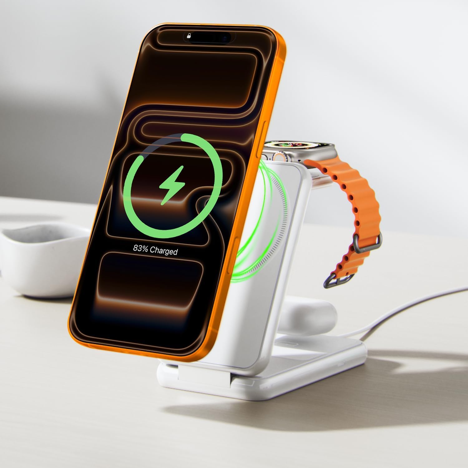 iVANKY 3 in 1 Foldable Magnetic Wireless Charging Station(No Adapter)