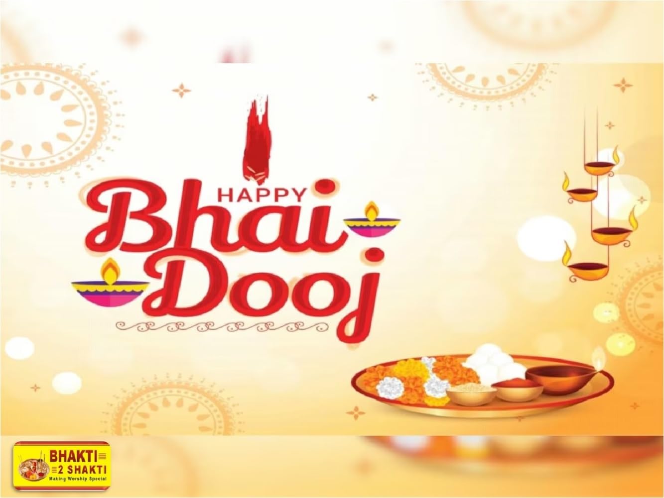 Bhakti2Shakti - Making Worship Special - Bhai Dooj tika Set with nariyal | Bhai Dooj Tilak with Coconut | bhai dooj Tikka | Bhau beej Saman | Bhai duj ka Saman 1