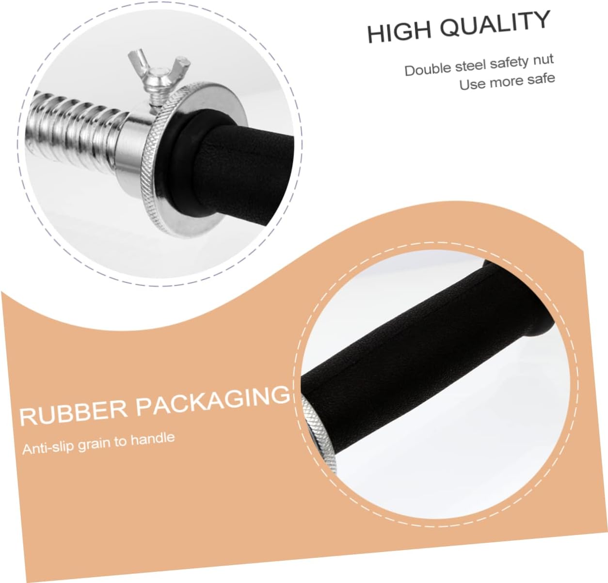 1pc Electroplating Dumbbell Bar Secure Star-locked Collars Grip Rod for Home Fitness for Weight Lifting and Strength Training